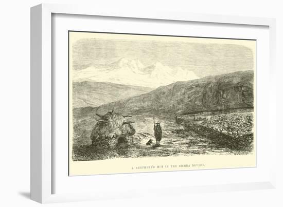 A Shepherd's Hut in the Sierra Nevada-Édouard Riou-Framed Giclee Print