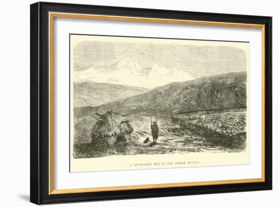 A Shepherd's Hut in the Sierra Nevada-Édouard Riou-Framed Giclee Print