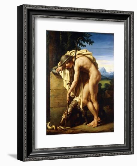 A Shepherd Weeping on a Tomb Erected to a Gnat, 1808-Felix Boisselier-Framed Giclee Print