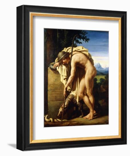 A Shepherd Weeping on a Tomb Erected to a Gnat, 1808-Felix Boisselier-Framed Giclee Print