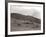 A Shepherd with His Border Collie Sheep Dogs Checks His Flock Somewhere on the Cumbrian Hills, 1935-null-Framed Photographic Print