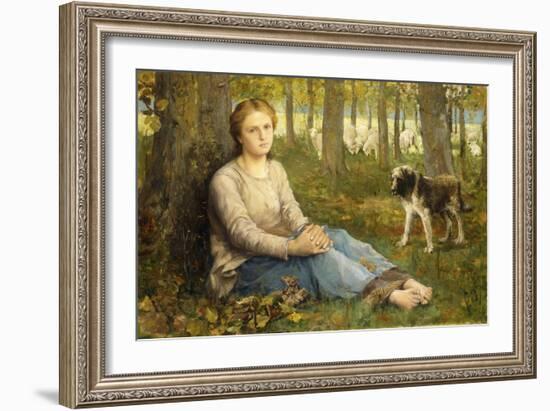 A Shepherdess and Her Flock, 1878-9-John Macallan Swan-Framed Giclee Print