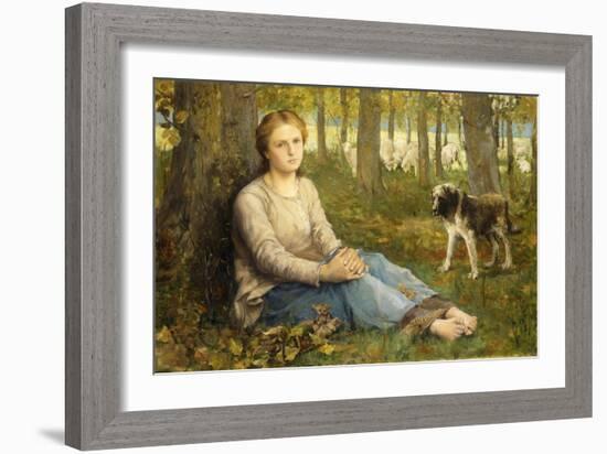 A Shepherdess and Her Flock, 1878-9-John Macallan Swan-Framed Giclee Print