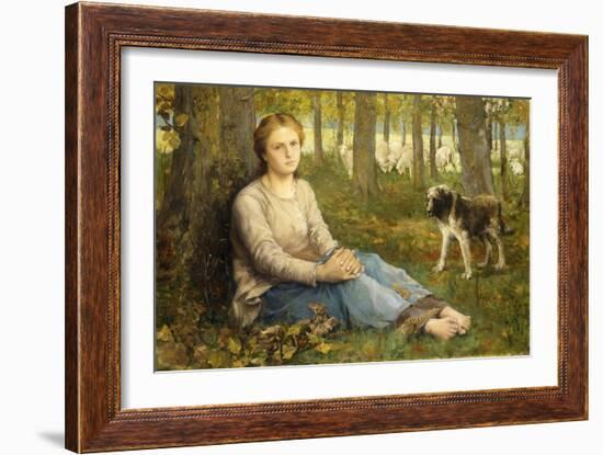 A Shepherdess and Her Flock, 1878-9-John Macallan Swan-Framed Giclee Print