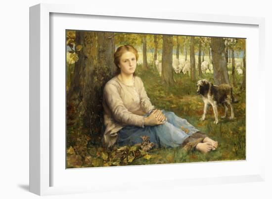 A Shepherdess and Her Flock, 1878-9-John Macallan Swan-Framed Giclee Print