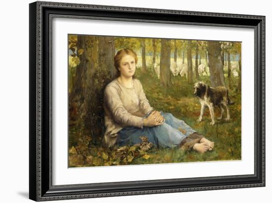 A Shepherdess and Her Flock, 1878-9-John Macallan Swan-Framed Giclee Print