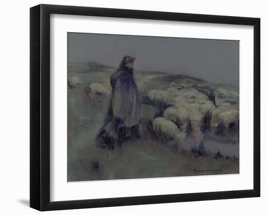 A Shepherdess, C.1890-95-William Kennedy-Framed Giclee Print