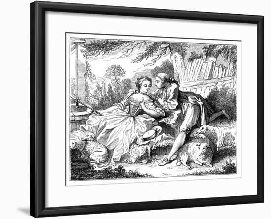 A Shepherdess-Francois Boucher-Framed Giclee Print