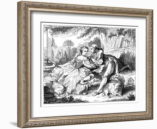 A Shepherdess-Francois Boucher-Framed Giclee Print