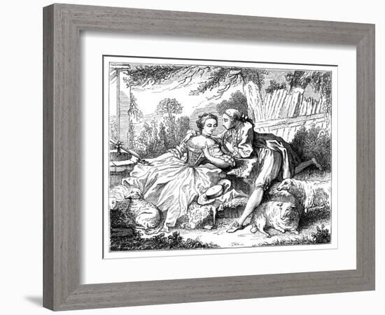 A Shepherdess-Francois Boucher-Framed Giclee Print