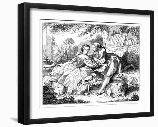 A Shepherdess-Francois Boucher-Framed Giclee Print