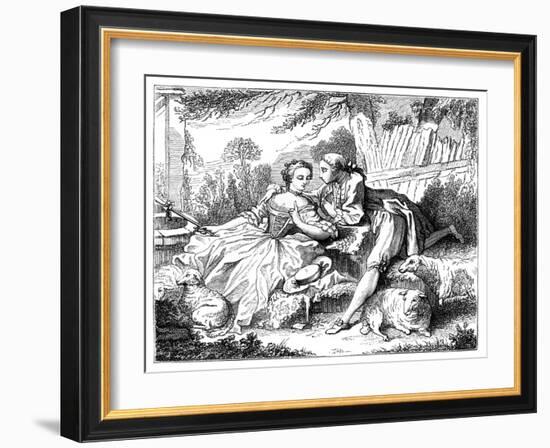 A Shepherdess-Francois Boucher-Framed Giclee Print