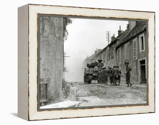 A Sherman Tank No. 21 of the Sherbrooke Fusiliers Regiment-null-Framed Premier Image Canvas