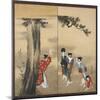 A Shinto Priest, Three Women and a Child, Edo Period, C.1799-Katsushika Hokusai-Mounted Giclee Print