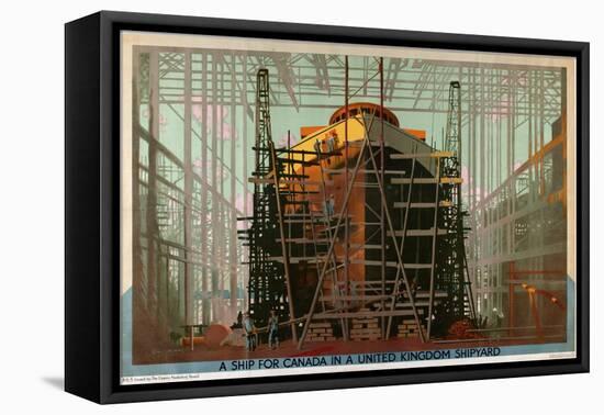 A Ship for Canada in a United Kingdom Shipyard-Charles Pears-Framed Premier Image Canvas