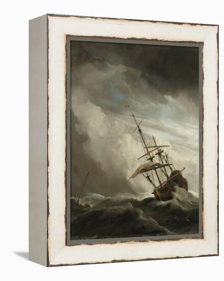 A Ship on the High Seas Caught by a Squall, Known as the 'Gust', 1680-Willem Van De, The Younger Velde-Framed Premier Image Canvas