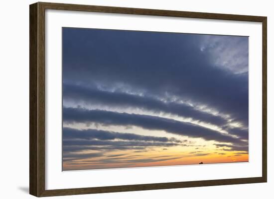 A Ship under Clouds over the Atlantic Ocean, Rye, New Hampshire-Jerry & Marcy Monkman-Framed Photographic Print