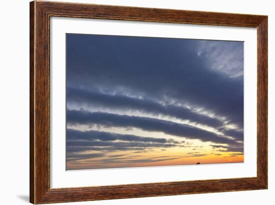 A Ship under Clouds over the Atlantic Ocean, Rye, New Hampshire-Jerry & Marcy Monkman-Framed Photographic Print