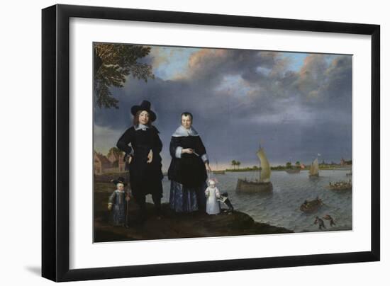 A Shipowner and His Family, 1650 (Oil on Canvas)-Abraham Willaerts-Framed Giclee Print