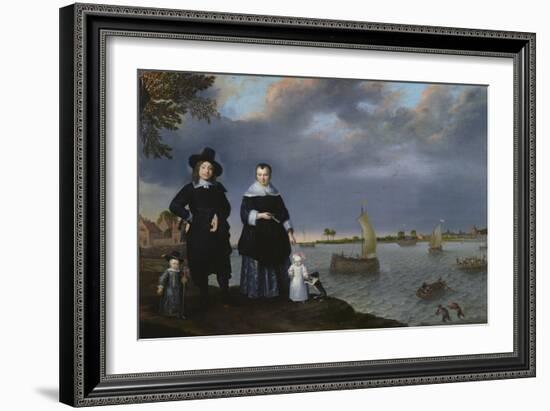 A Shipowner and His Family, 1650 (Oil on Canvas)-Abraham Willaerts-Framed Giclee Print