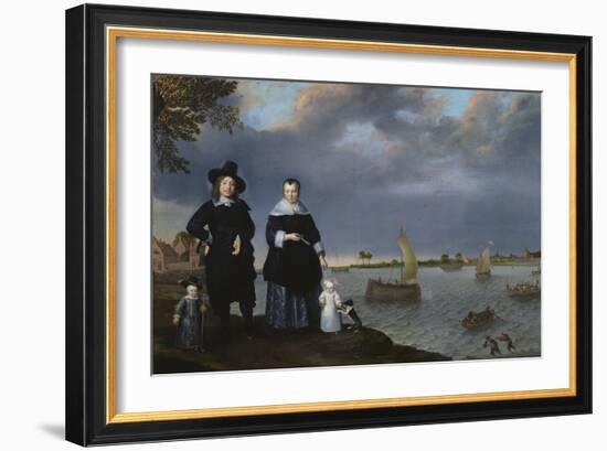 A Shipowner and His Family, 1650 (Oil on Canvas)-Abraham Willaerts-Framed Giclee Print