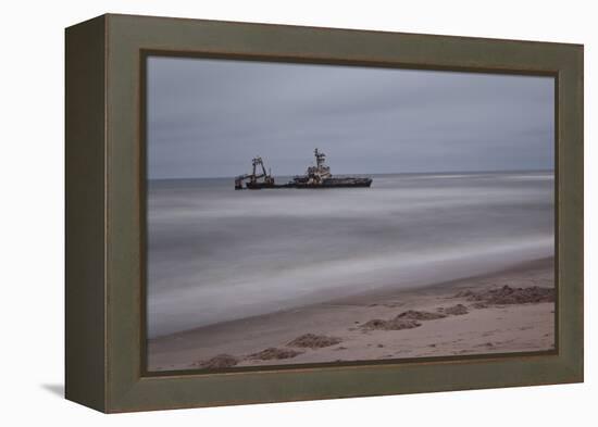 A Shipwreck Near Cape Cross, Namibia-Alex Saberi-Framed Premier Image Canvas