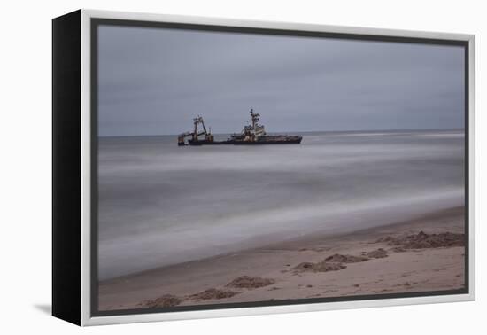 A Shipwreck Near Cape Cross, Namibia-Alex Saberi-Framed Premier Image Canvas