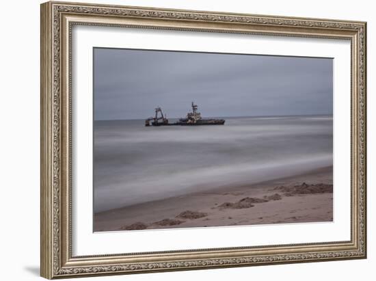 A Shipwreck Near Cape Cross, Namibia-Alex Saberi-Framed Photographic Print