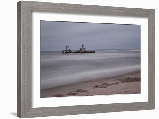 A Shipwreck Near Cape Cross, Namibia-Alex Saberi-Framed Photographic Print