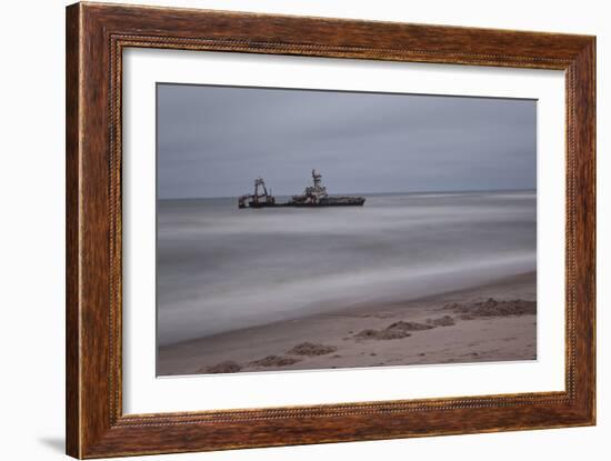 A Shipwreck Near Cape Cross, Namibia-Alex Saberi-Framed Photographic Print