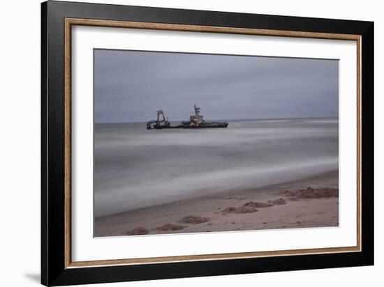 A Shipwreck Near Cape Cross, Namibia-Alex Saberi-Framed Photographic Print