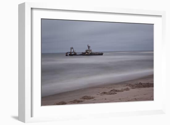 A Shipwreck Near Cape Cross, Namibia-Alex Saberi-Framed Photographic Print