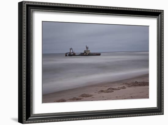 A Shipwreck Near Cape Cross, Namibia-Alex Saberi-Framed Photographic Print