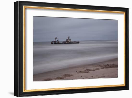 A Shipwreck Near Cape Cross, Namibia-Alex Saberi-Framed Photographic Print