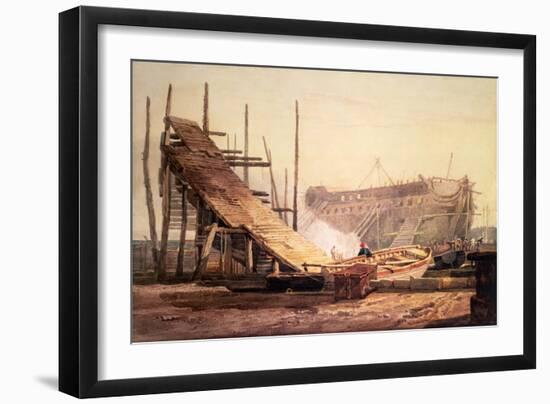 A Shipyard at Blackwall-Samuel Prout-Framed Giclee Print