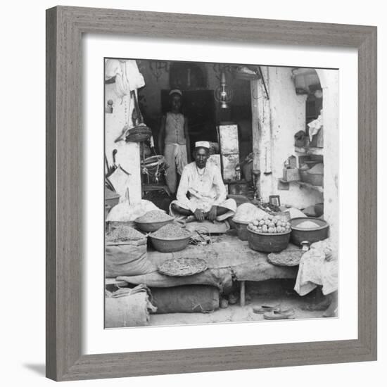 A Shop in India, 1900s-Erdmann & Schanz-Framed Giclee Print