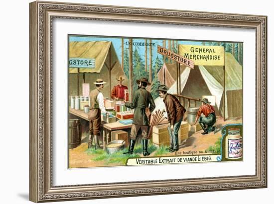 A Shop in Klondyke, C1900-null-Framed Giclee Print