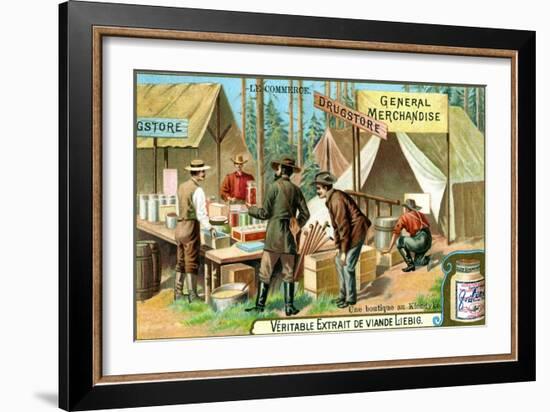 A Shop in Klondyke, C1900-null-Framed Giclee Print