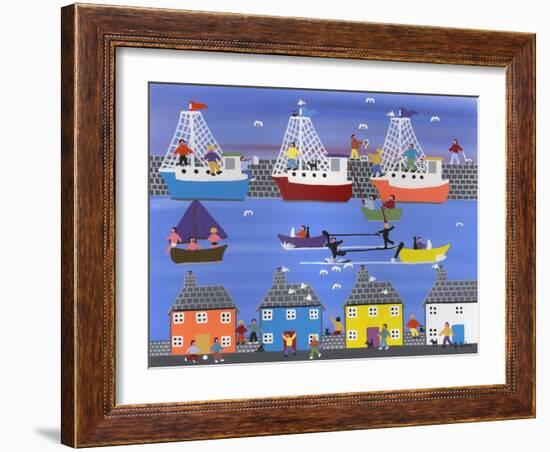 A Show at the Marina-Gordon Barker-Framed Giclee Print