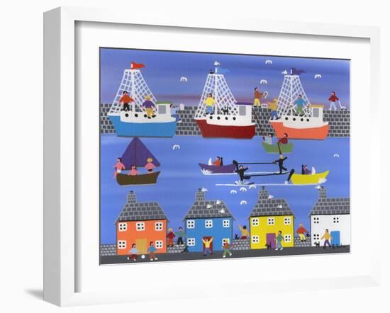 A Show at the Marina-Gordon Barker-Framed Giclee Print