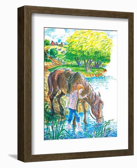 A Show for Ginger - Jack & Jill-Beth Henniger Krush-Framed Giclee Print