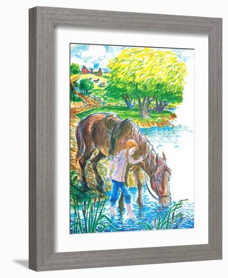 A Show for Ginger - Jack & Jill-Beth Henniger Krush-Framed Giclee Print