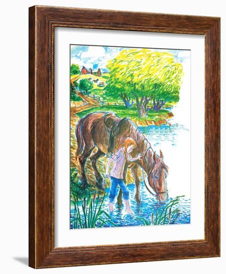 A Show for Ginger - Jack & Jill-Beth Henniger Krush-Framed Giclee Print