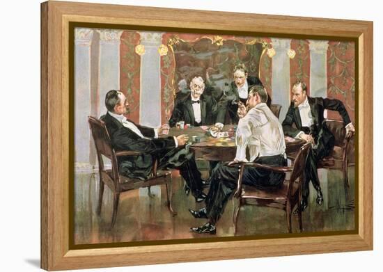 A Showdown - in the 400. Blue-Bloods Playing for Blue Chips, Plate 6 from a Poker Series, Pub. by…-Albert Beck Wenzell-Framed Premier Image Canvas