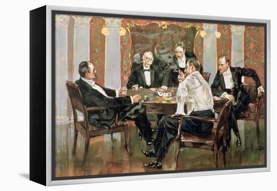 A Showdown - in the 400. Blue-Bloods Playing for Blue Chips, Plate 6 from a Poker Series, Pub. by…-Albert Beck Wenzell-Framed Premier Image Canvas