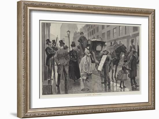 A Shower in Piccadilly-Richard Caton Woodville II-Framed Giclee Print