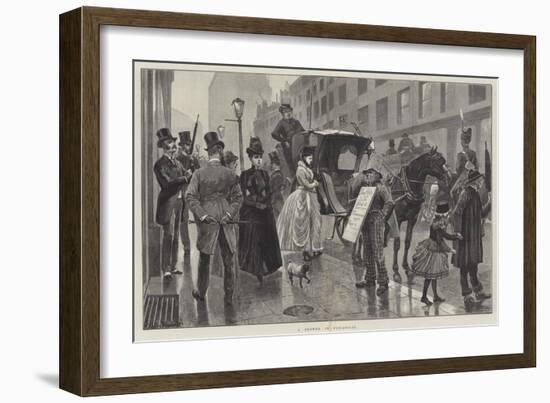 A Shower in Piccadilly-Richard Caton Woodville II-Framed Giclee Print