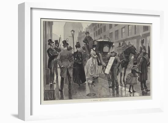 A Shower in Piccadilly-Richard Caton Woodville II-Framed Giclee Print
