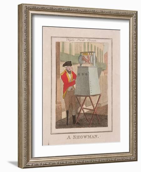 A Showman, Cries of London, 1804-William Marshall Craig-Framed Giclee Print