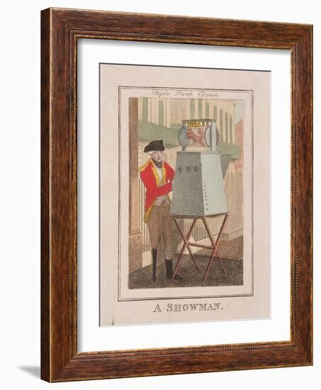 A Showman, Cries of London, 1804-William Marshall Craig-Framed Giclee Print